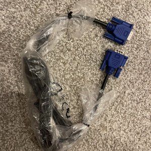 HONGLIN E239426-CS AWM 20276 80C 30V 15-Pin Male VGA Monitor Cable, Black